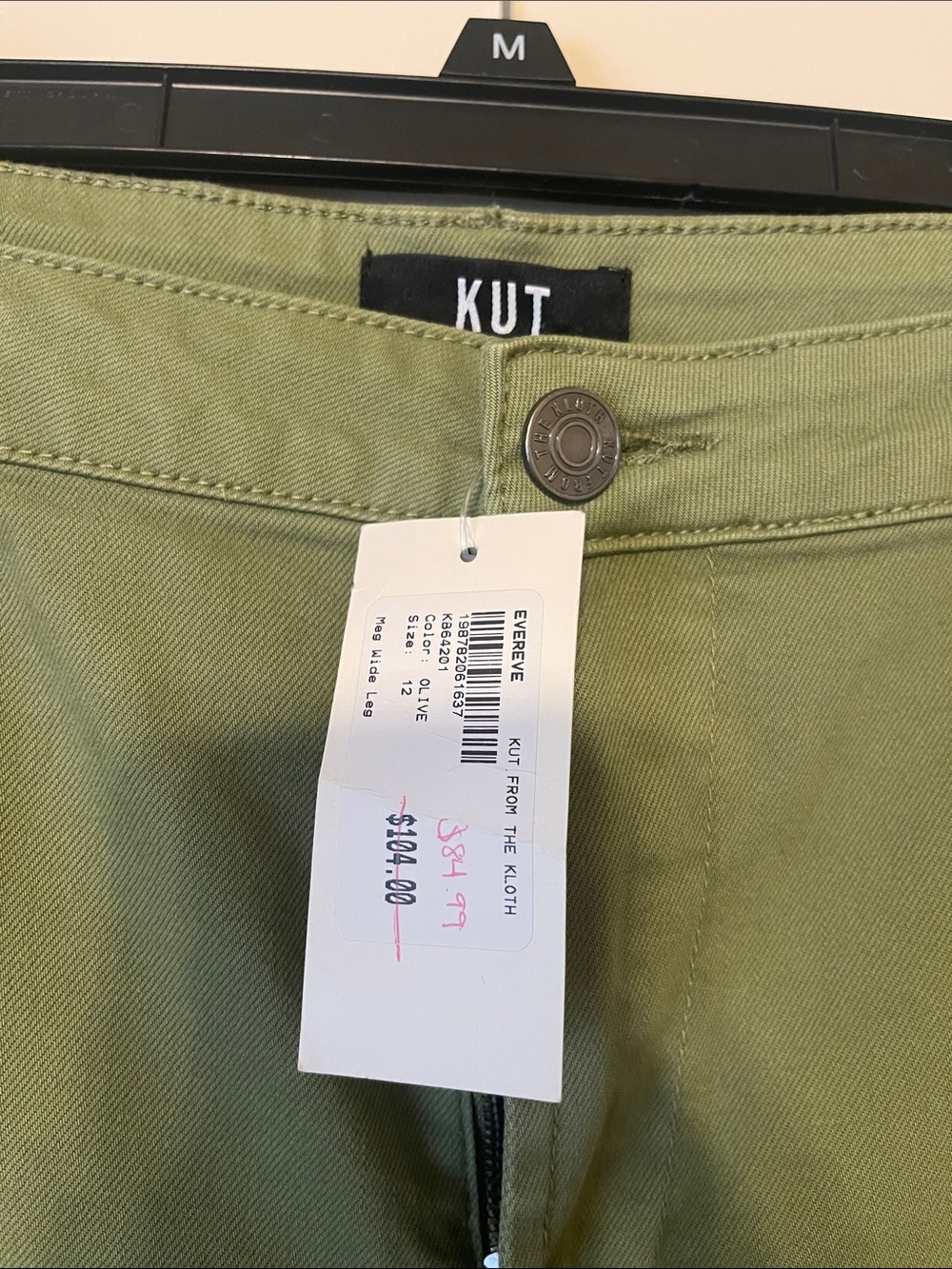 Kut from the Kloth Olive Utility Wide-Leg Chinos - Picture 4 of 4